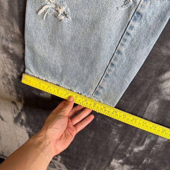 Vintage Zonz Jeans Baggy Women's Light Wash Faded Size 26 Square Pockets - Picture 4 of 7